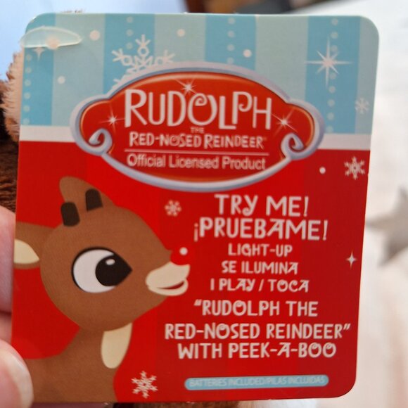 Rudolph With Peek-A-Boo Dan Dee Motion Light and Sound Christmas Plush See Video - Picture 8 of 10